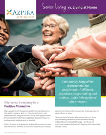 Read the senior living vs. living at home white paper at Azpira at Windermere in Windermere, Florida. 