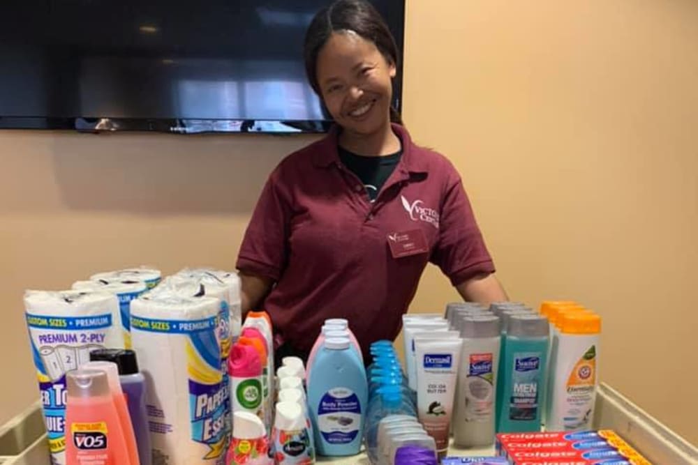 Toiletry cart at Victory Centre of River Woods 