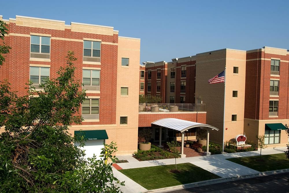 Exterior view of our installations at Victory Centre of Galewood in Chicago, IL