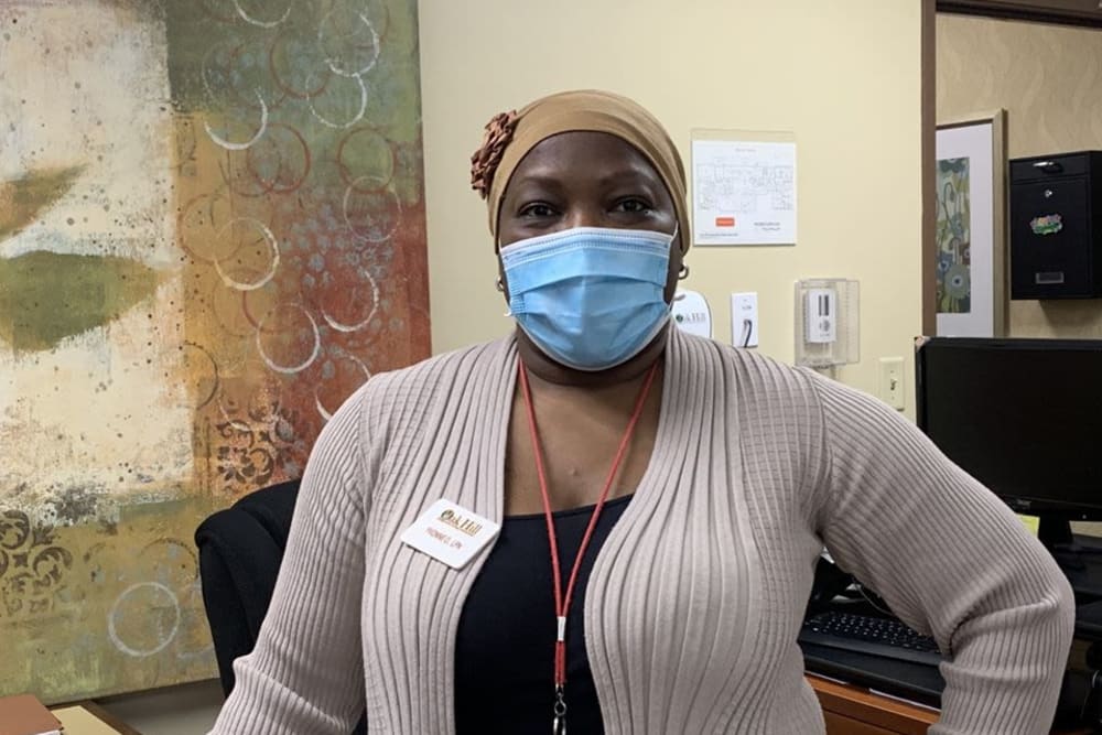Employee at Oak Hill Supportive Living Community in Round Lake Beach, Illinois