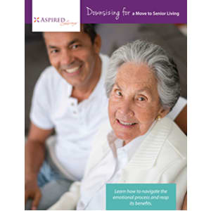Downsizing for a move photo card at Aspired Living of Westmont