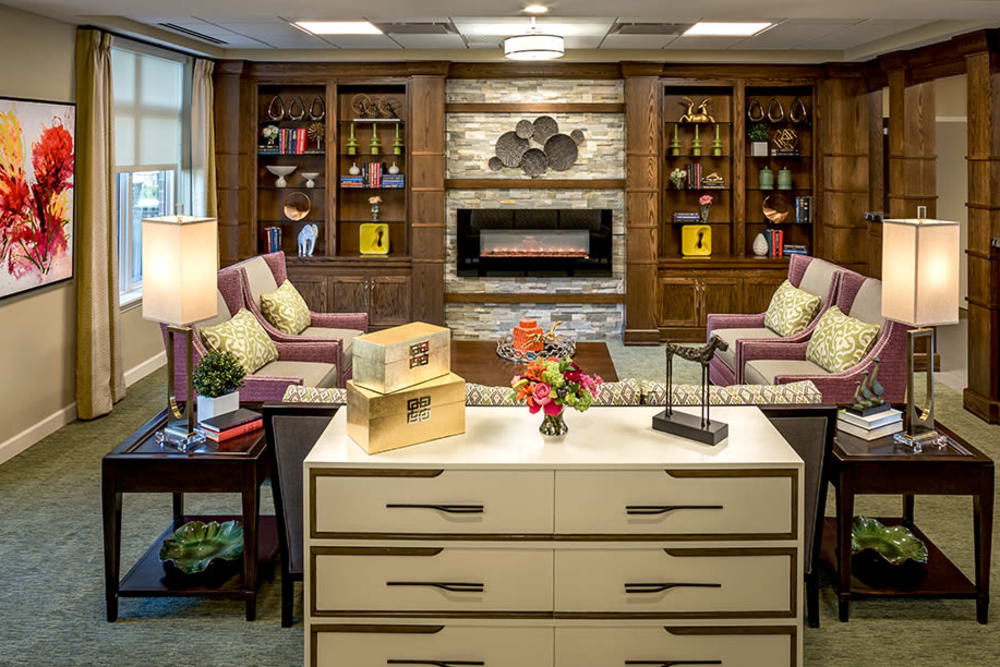 comfortable seating area