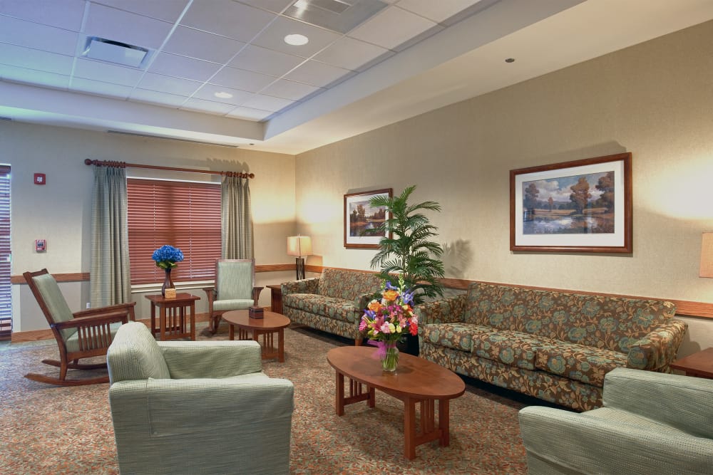 comfortable seating area