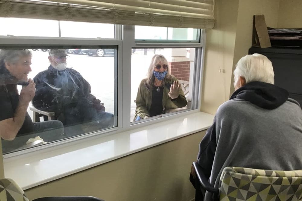 senior residents and family