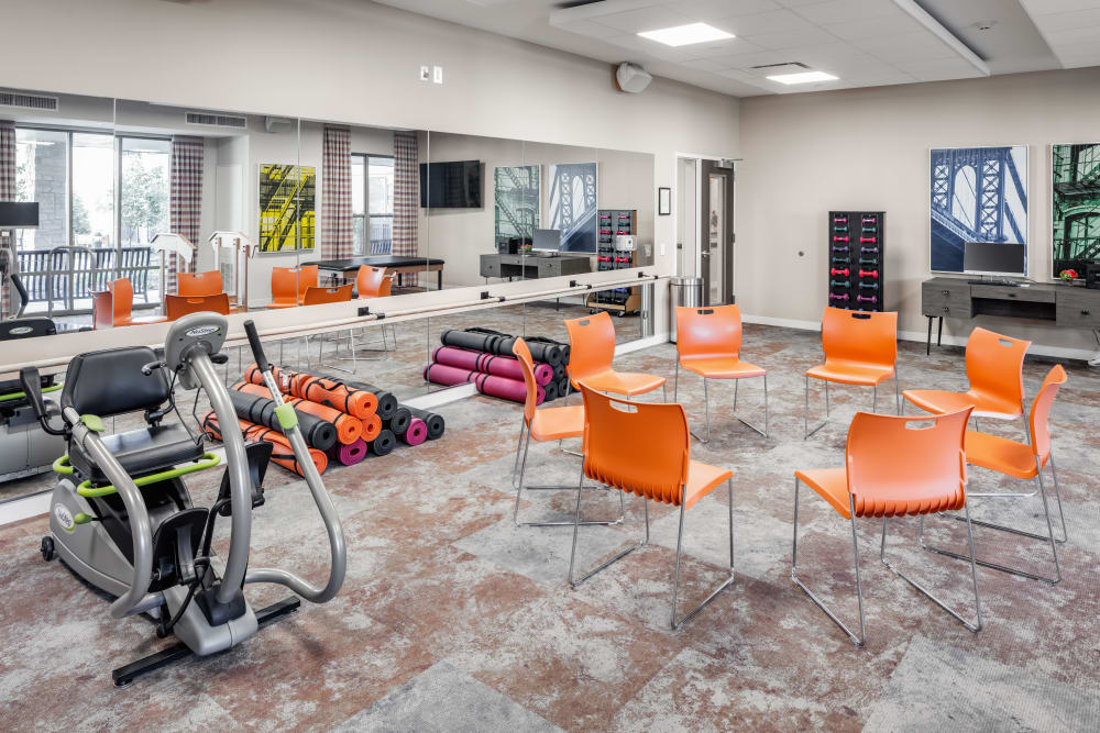 Activity and exercise room at Aspired Living of La Grange in La Grange, Illinois