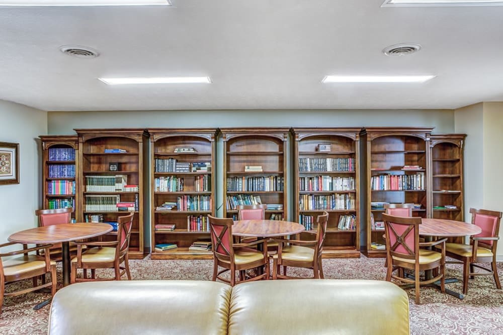 Library at Reflections Retirement in Lancaster, Ohio.