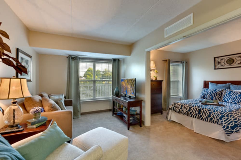 Senior living apartment at Carriage Court of Kenwood in Cincinnati, Ohio.