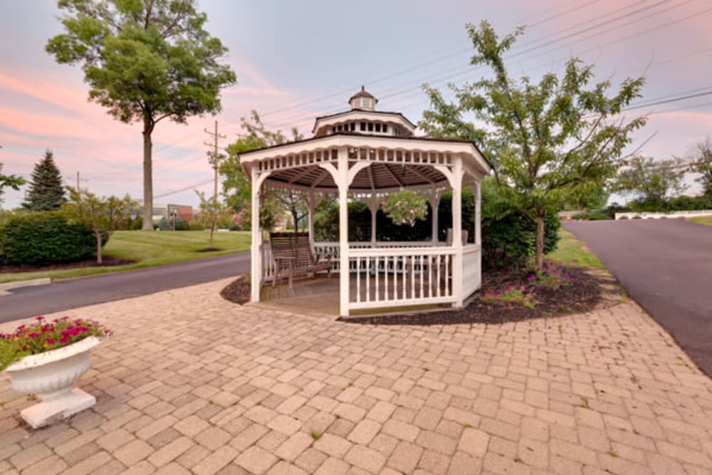 Gazebo at Carriage Court of Kenwood in Cincinnati, Ohio.