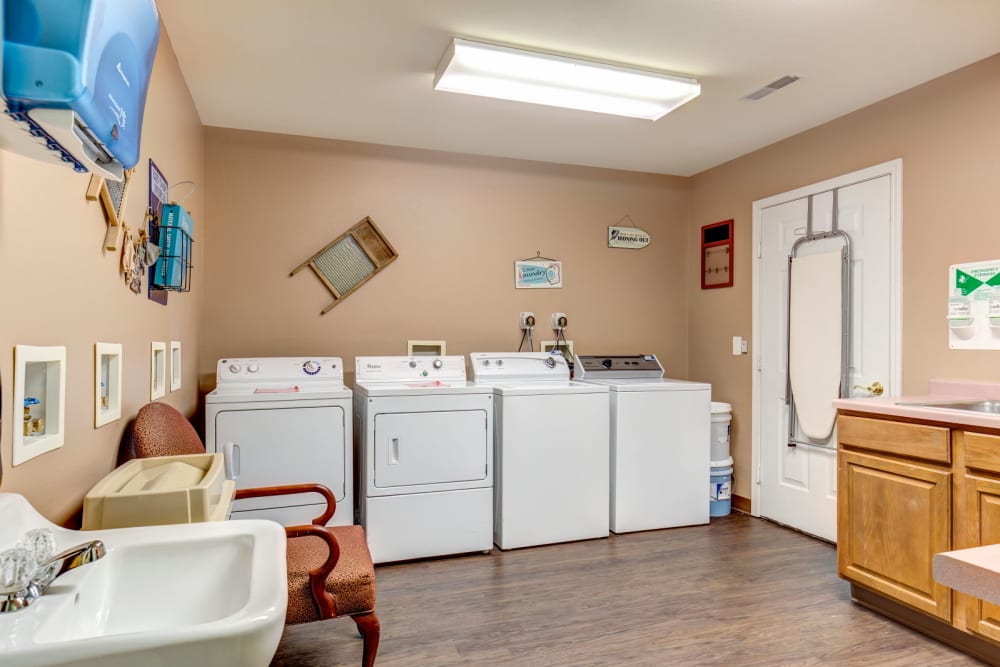 Laundry room at Brookstone Estates of Tuscola in Tuscola, Illinois