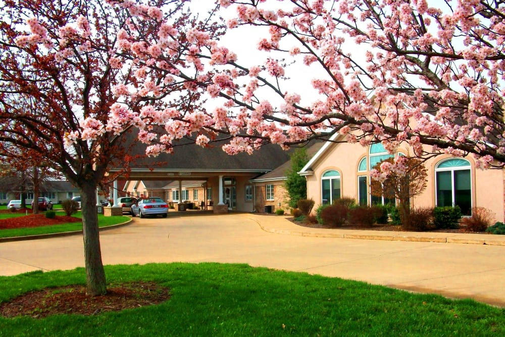 Outside the facility at Brookstone Estates of Effingham in Effingham, Illinois.