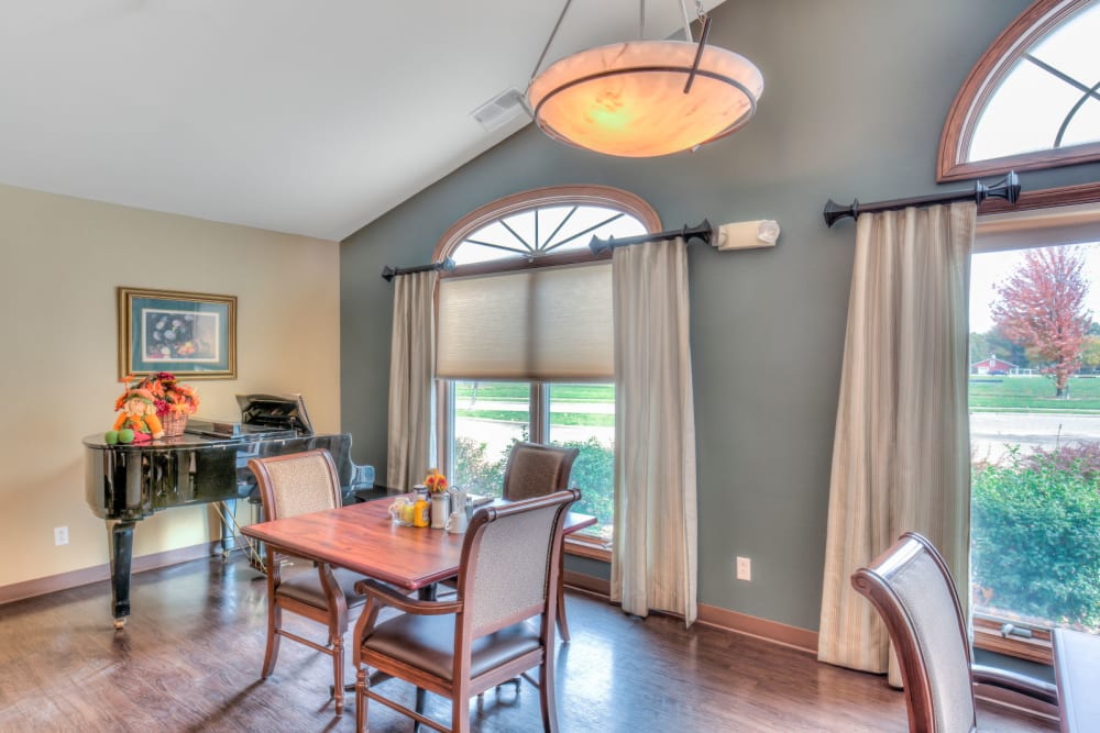 Window seating with a view at Brookstone Estates of Effingham in Effingham, Illinois.