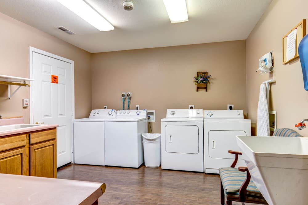 Laundry room at Brookstone Estates of Rantoul in Rantoul, Illinois