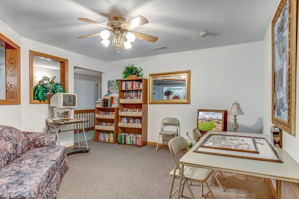 Fun game and reading room at Brookstone Estates of Paris in Paris, Illinois