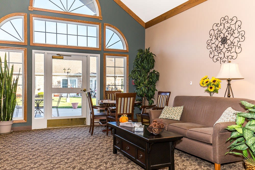 Entrance to senior living community at Brookstone Estates of Mattoon North in Mattoon, Illinois