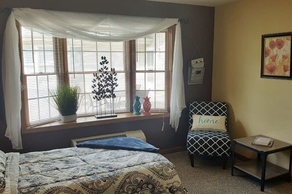 Bedroom at Brookstone Estates of Mattoon South in Mattoon, Illinois
