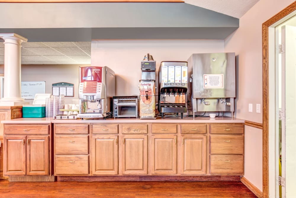 Breakfast offerings at Brookstone Estates of Harrisburg in Harrisburg, Illinois.