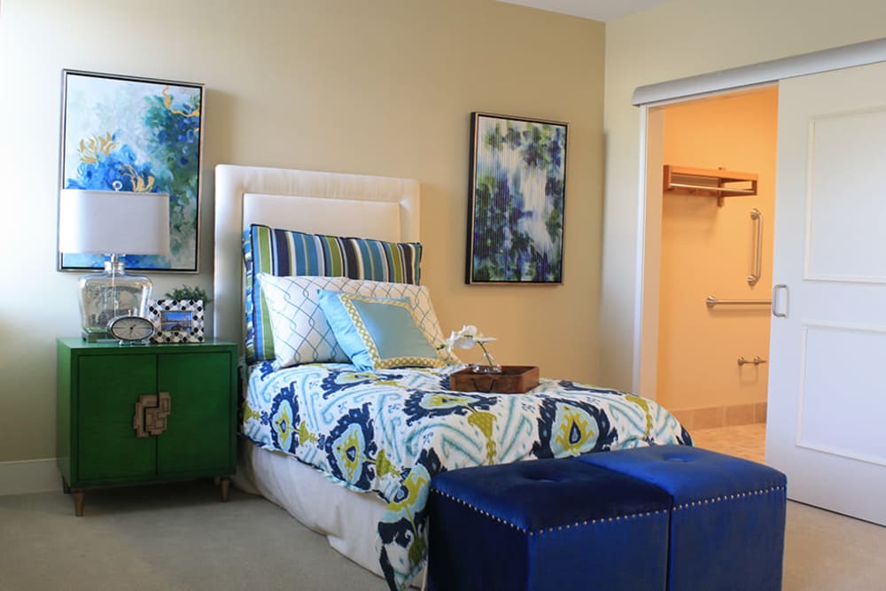 Beautiful bedroom at apartments in Chicago, Illinois