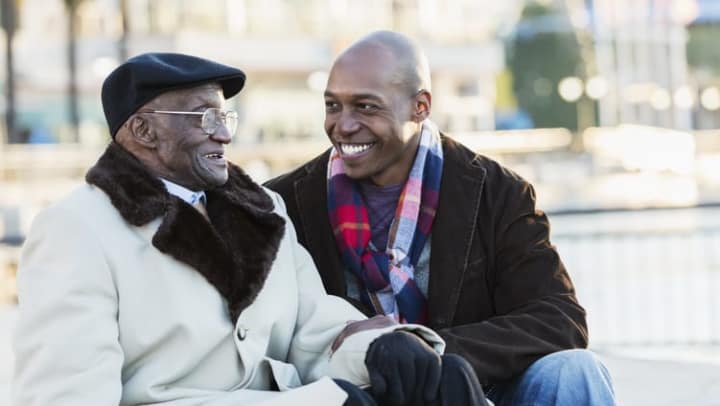 Resident and son at Pathway to Living