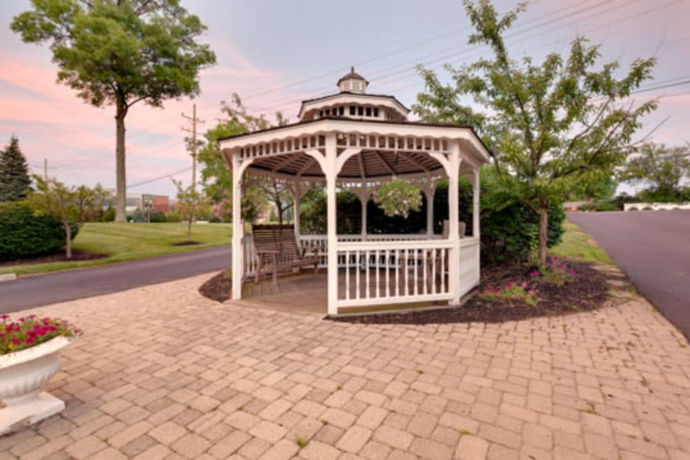 Gazebo at Carriage Court of Kenwood in Cincinnati, Ohio.