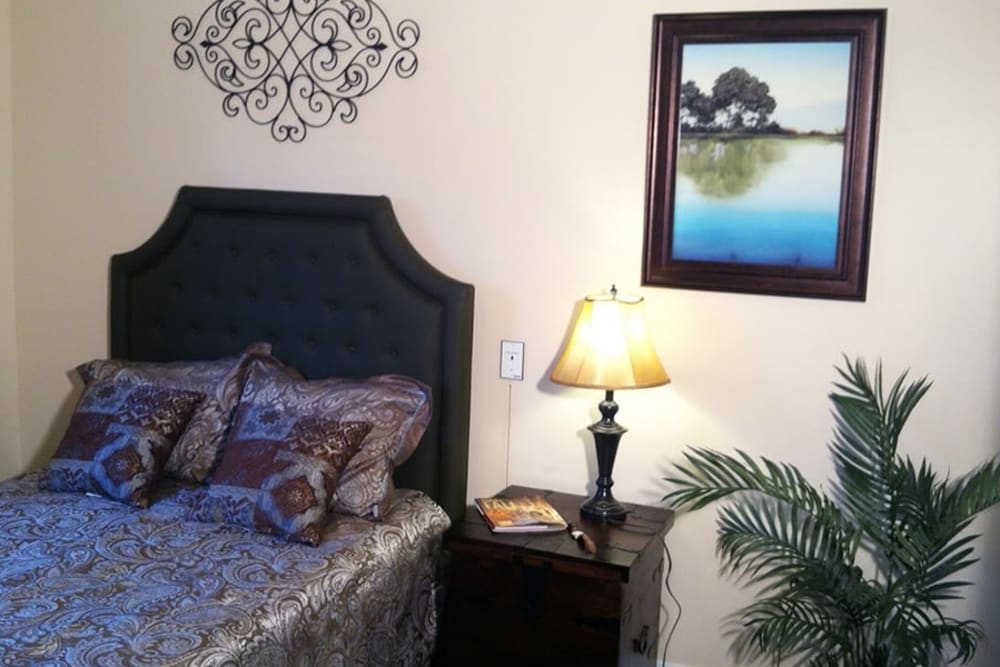 Elegant bedroom at Brookstone Estates of Robinson in Robinson, Illinois