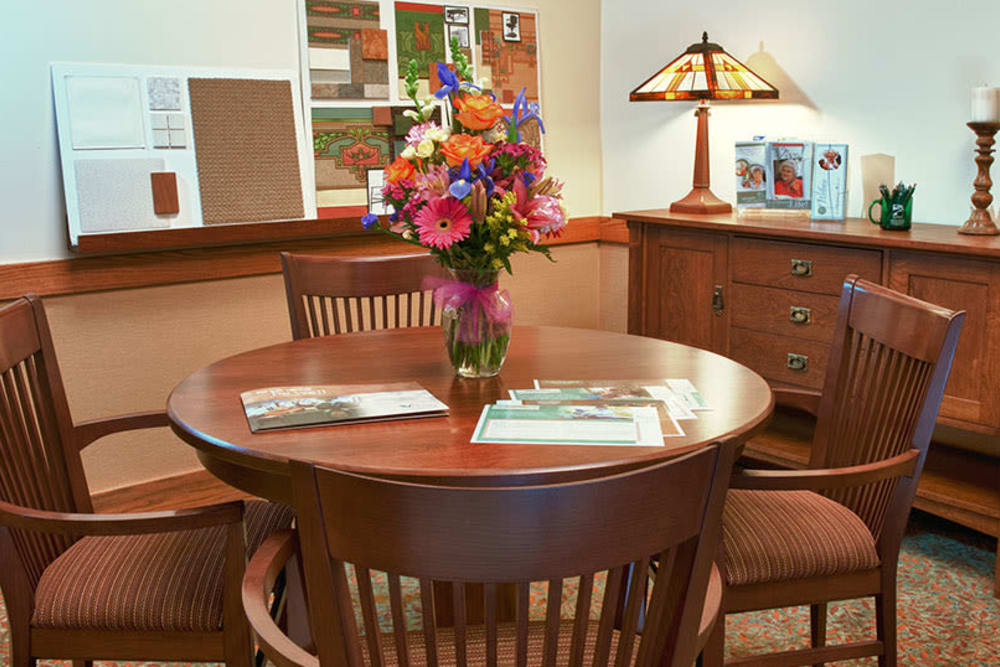 comfortable seating area
