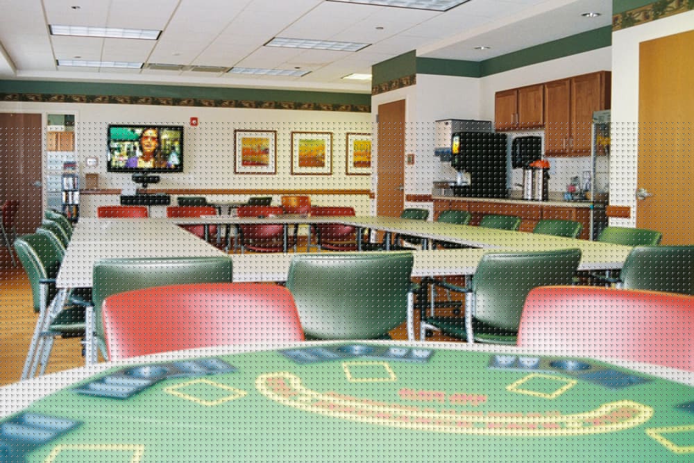 Seating and game area