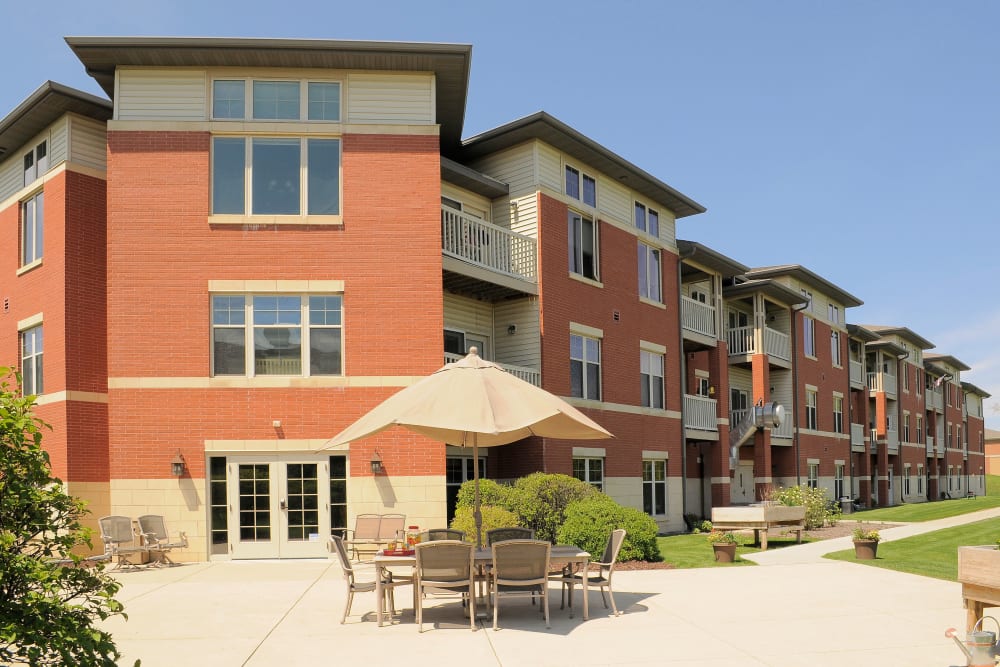 outside building courtyard at Age Well Centre for Life Enrichment